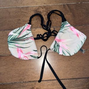 swimsuit top, strapy, Victoria's Secret pink, green and pink